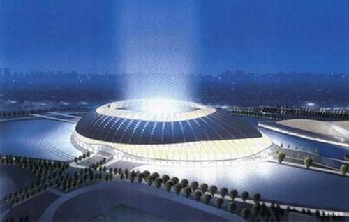 图文北京奥运场馆建设稳步进行天津奥林匹克体育场
